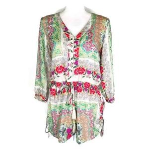 Chelsea & Violet floral 3/4sleeve romper